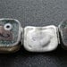 RESERVED Taxco Mexico early Vintage Sterling Silver 925 with Copper Bracelet Earrings Set