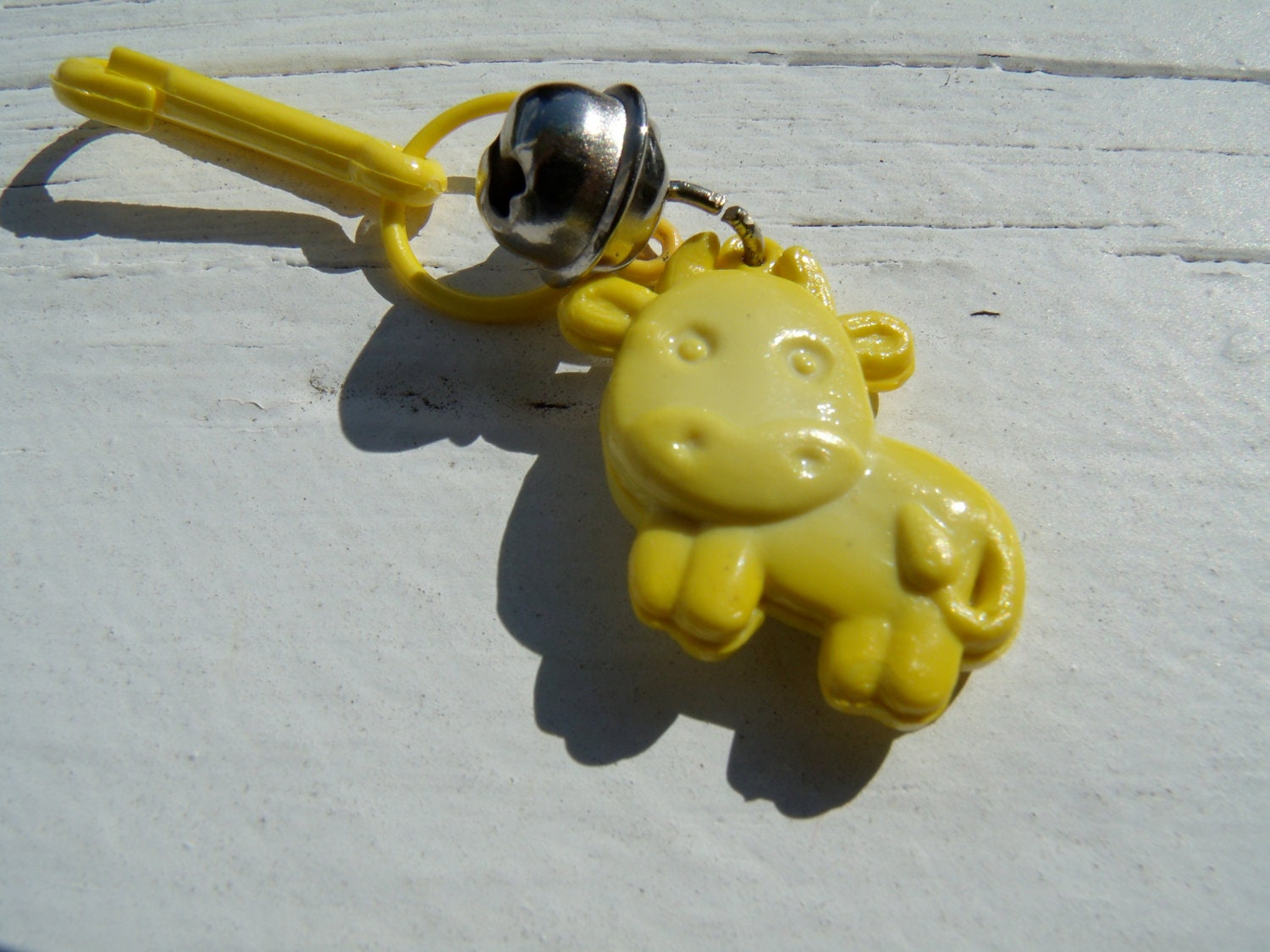 Vintage 80's Plastic Cow Charm
