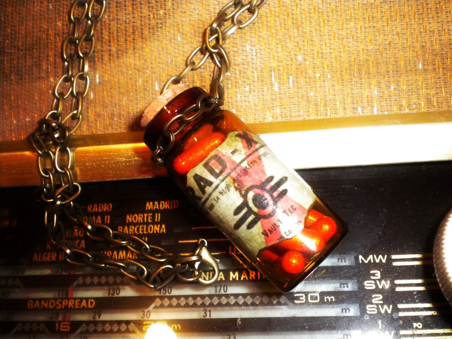 Fallout RAD-X Pendant - The Original Fallout RAD-X Pendant - Fallout Necklace - Fallout 3 Accessories - RADX - Bethesda - Nukacola