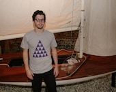 Pyramid - Plain Bear handmade screen print American Apparel t-shirt XS/S/M/L/XL