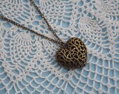 SALE Hearts Desire Filigree Necklace