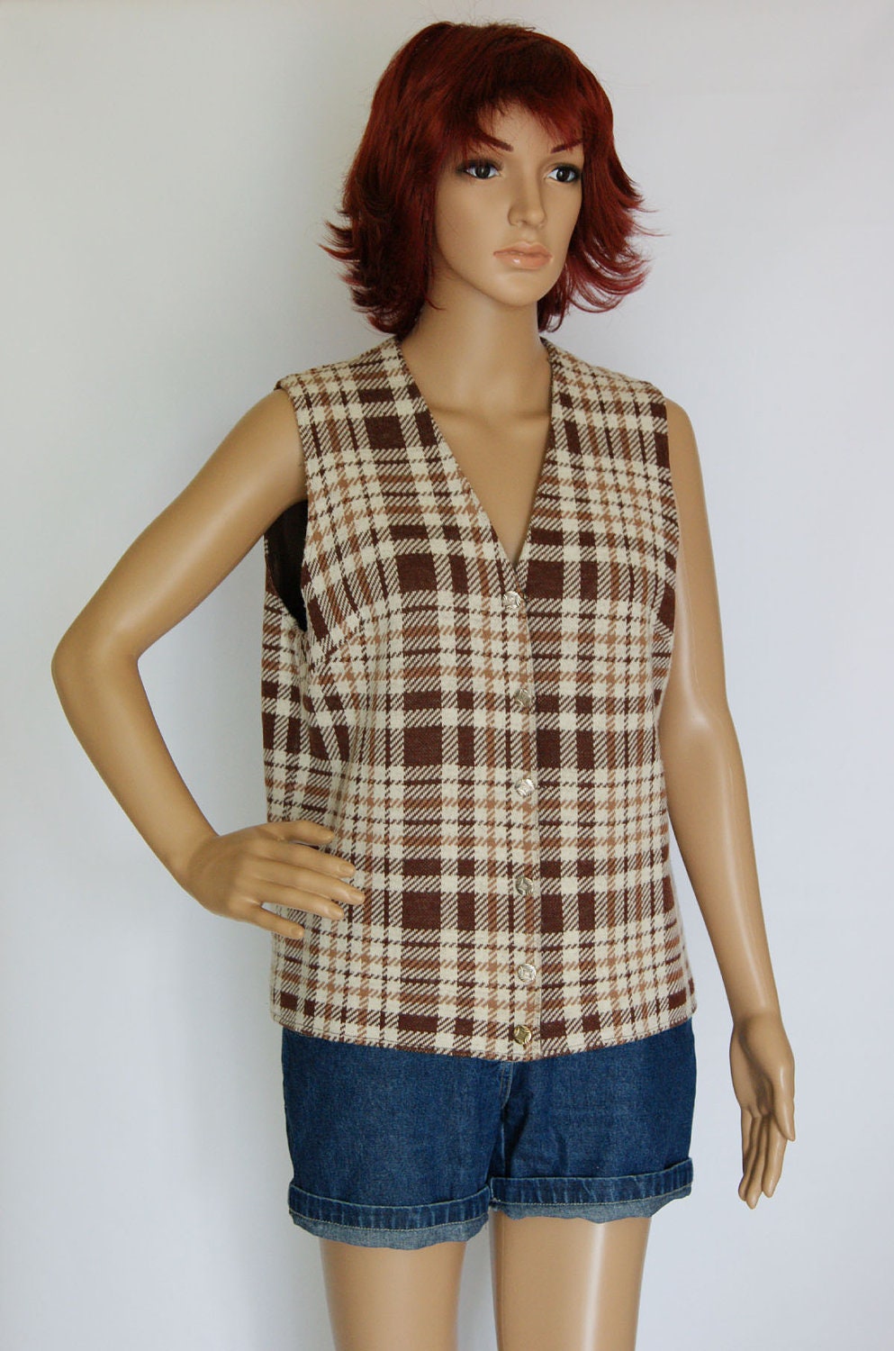 checkered waistcoat