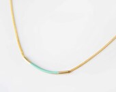 Mint bar necklace