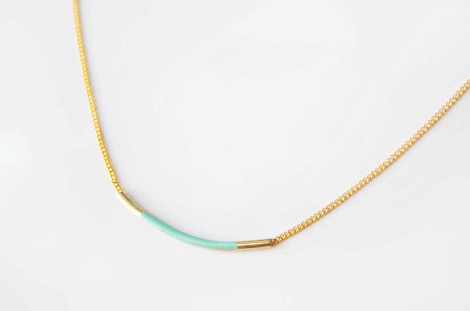 Mint bar necklace