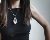 Agate Amethyst Pendant Silver Chain Necklace Druzy Raw Natural Minerals Chunky Sparkle Shine Glamor Fashion Earthy Boho Modern