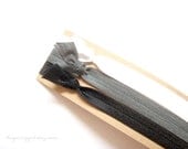 Smokey Set: 3 Handmade Elastic Headbands, Solid Colors, Black, Grey, White