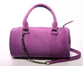 BELLFLOWER - Duffel Leather Bag in Bellflower Purple