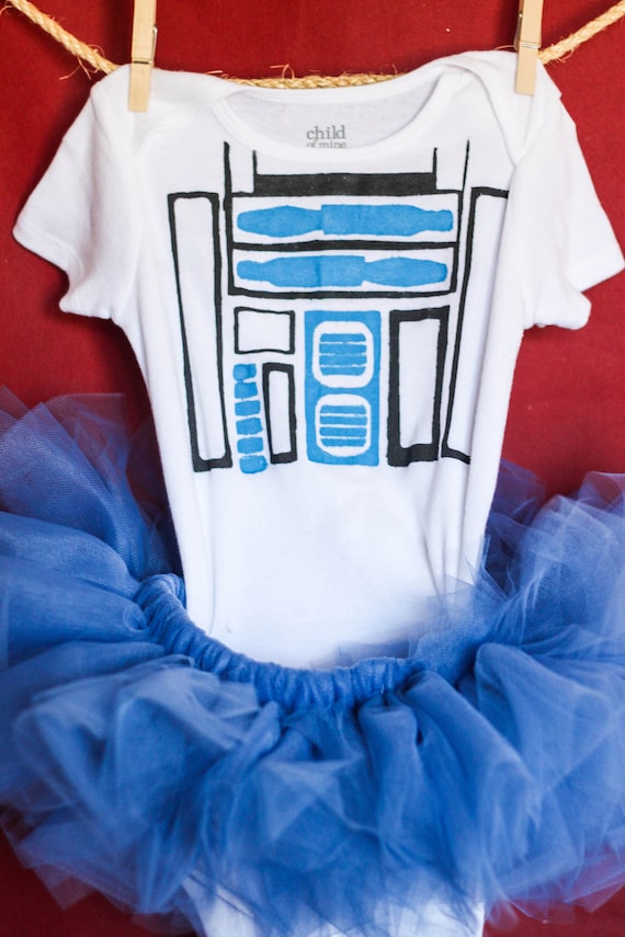 R2D2 inspired Toddler Tutu Costume 24 months