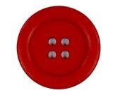 Two 1.5 inch Red Matte Button