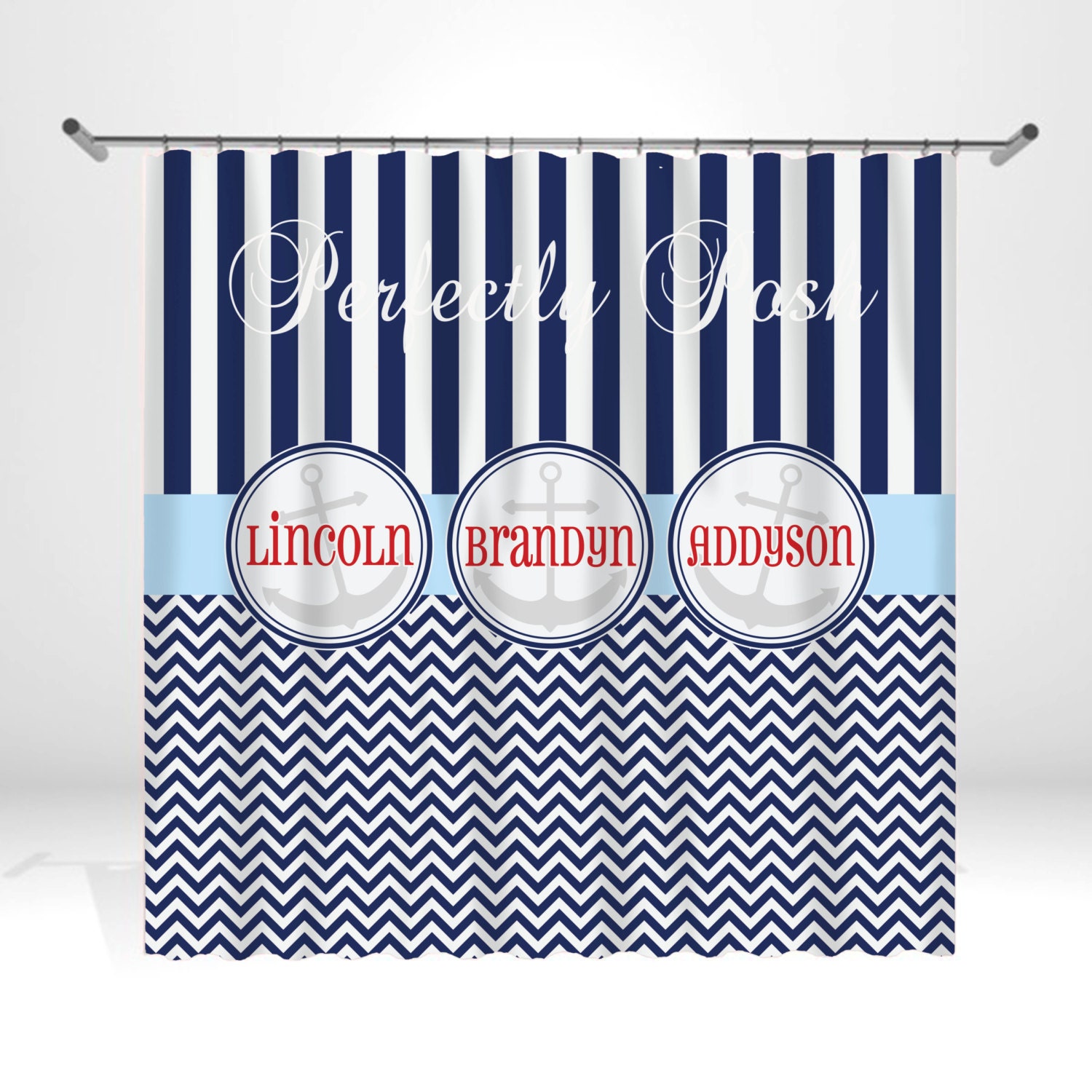 Personalized Anchor Shower Curtain