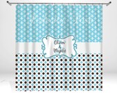 Personalized Fleur de lis Shower Curtain