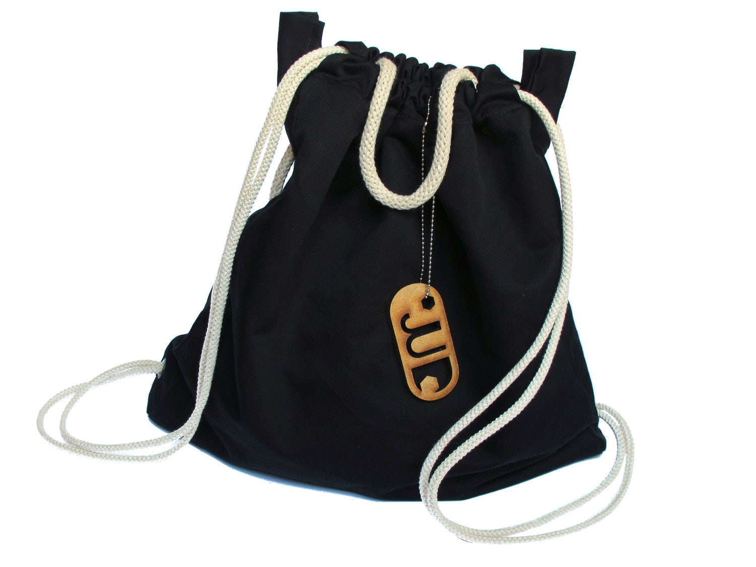 Cotton Backpack, Hipster bag, Gym bag, Tote bag, Leopard color, JUD Hand made. - JUDtlv