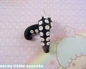 Black and White Tentacle Earrings