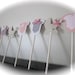 Mini Onesie Cupcake cake toppers baby shower decoration and baby carriage stroller toppers BABY GIRL pink grey white