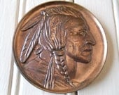 Vintage Copper Souvenir Indian Head Penny Glacier National Park
