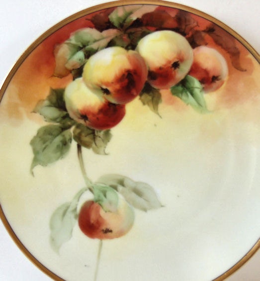 Antique F R Cross China Studios Hand Painted Plate Thomas Sevres Bavaria Porcelain
