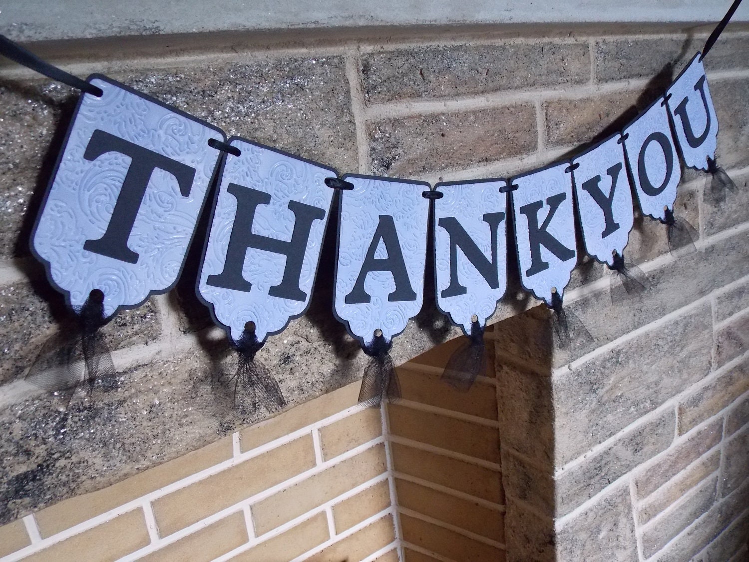 Thank You Party Banner Periwinkle Wedding Sign