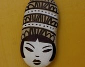 painted stone cleopatra