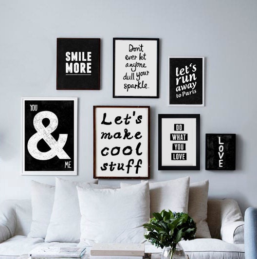 A3 Typography Poster, quote print, apartment decor, inspirational art - Don't let anyone dull your sparkle