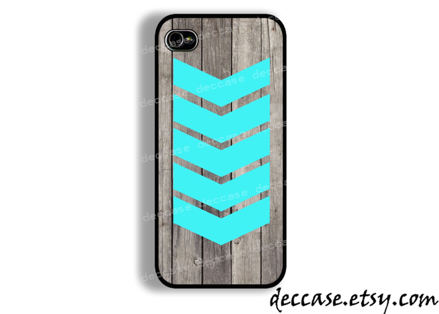 IPHONE 5 CASE dark wood with mint Chevron Native tribal iPhone 4 case iPhone 4S case iPhone case Hard Plastic Case Soft Rubber Case