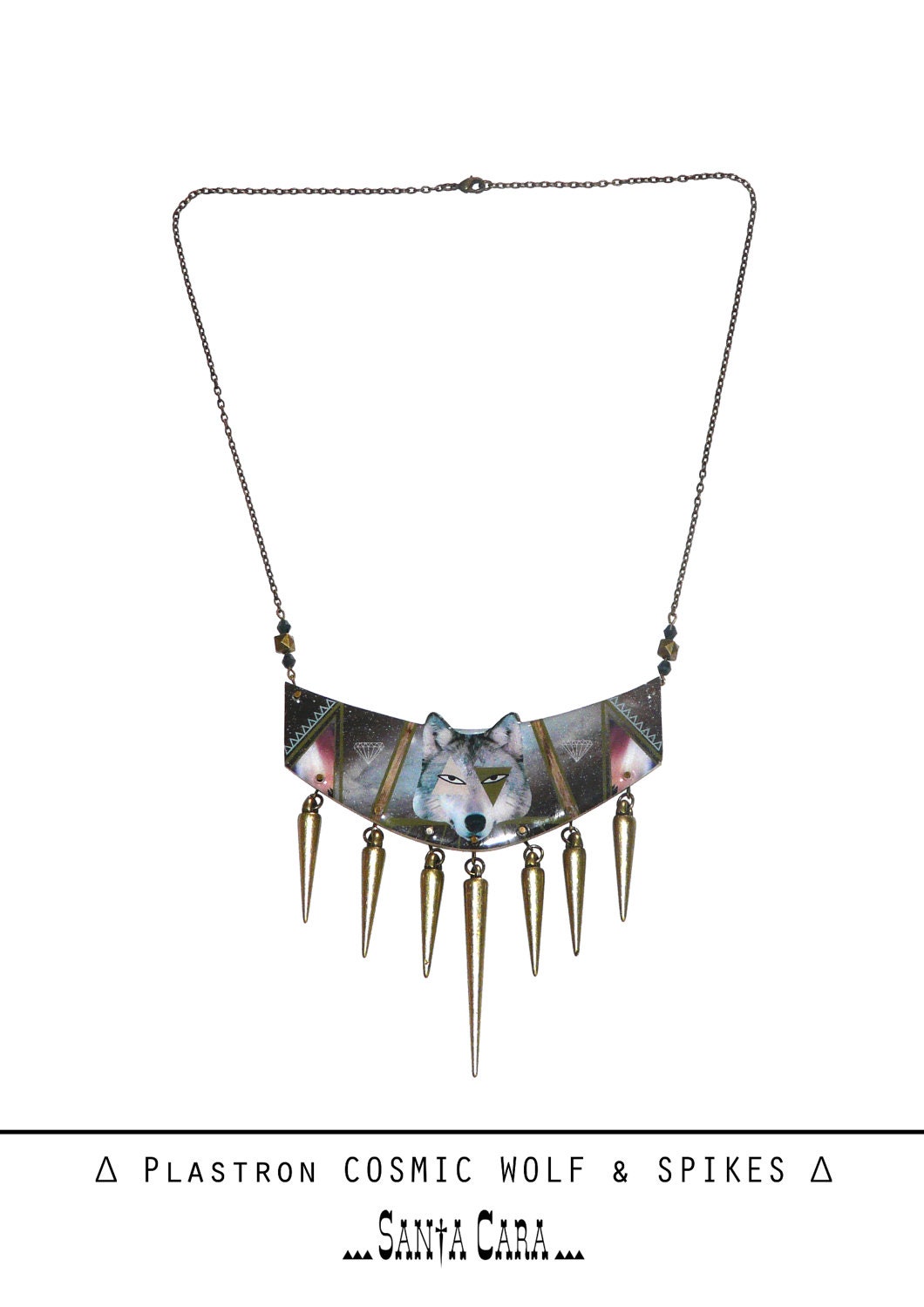 Plastron COSMIC WOLF & SPIKES