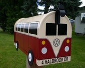 EXAMPLE - Custom Made To Order Volkswagen Bus Mailbox by TheBusBox - EXAMPLE - Choose Your Color - CustomBox