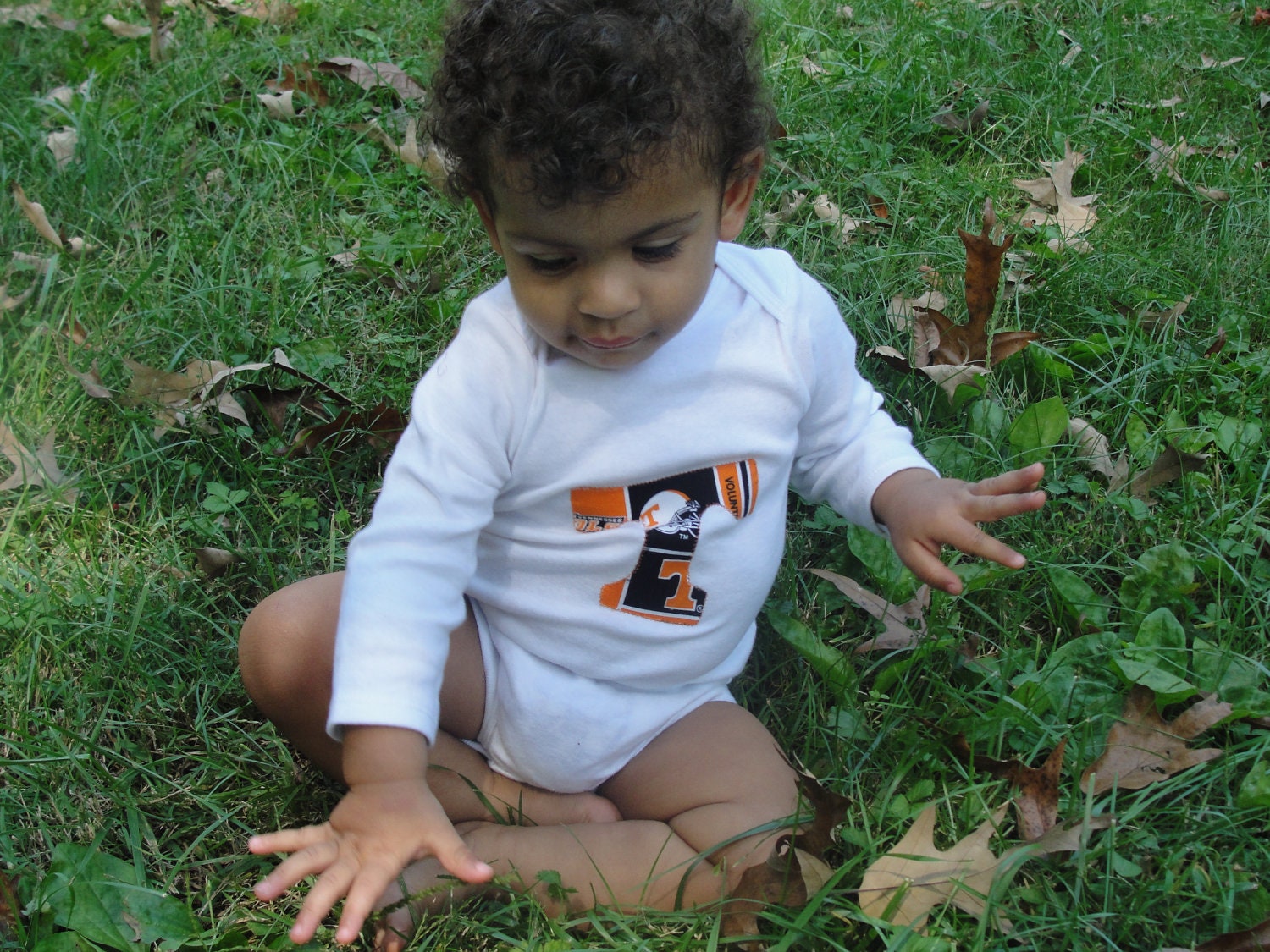 University of Tennessee Vols White Appliqued Onsie