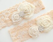 garter set, wedding garters, bridal garters, lace garters, bride, wedding accessory,  beige garters,