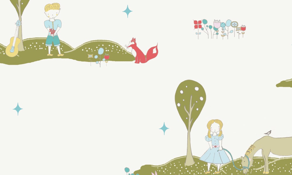 Birch Fabrics - STORYBOEK II  Meadow Stroll - 1 yard