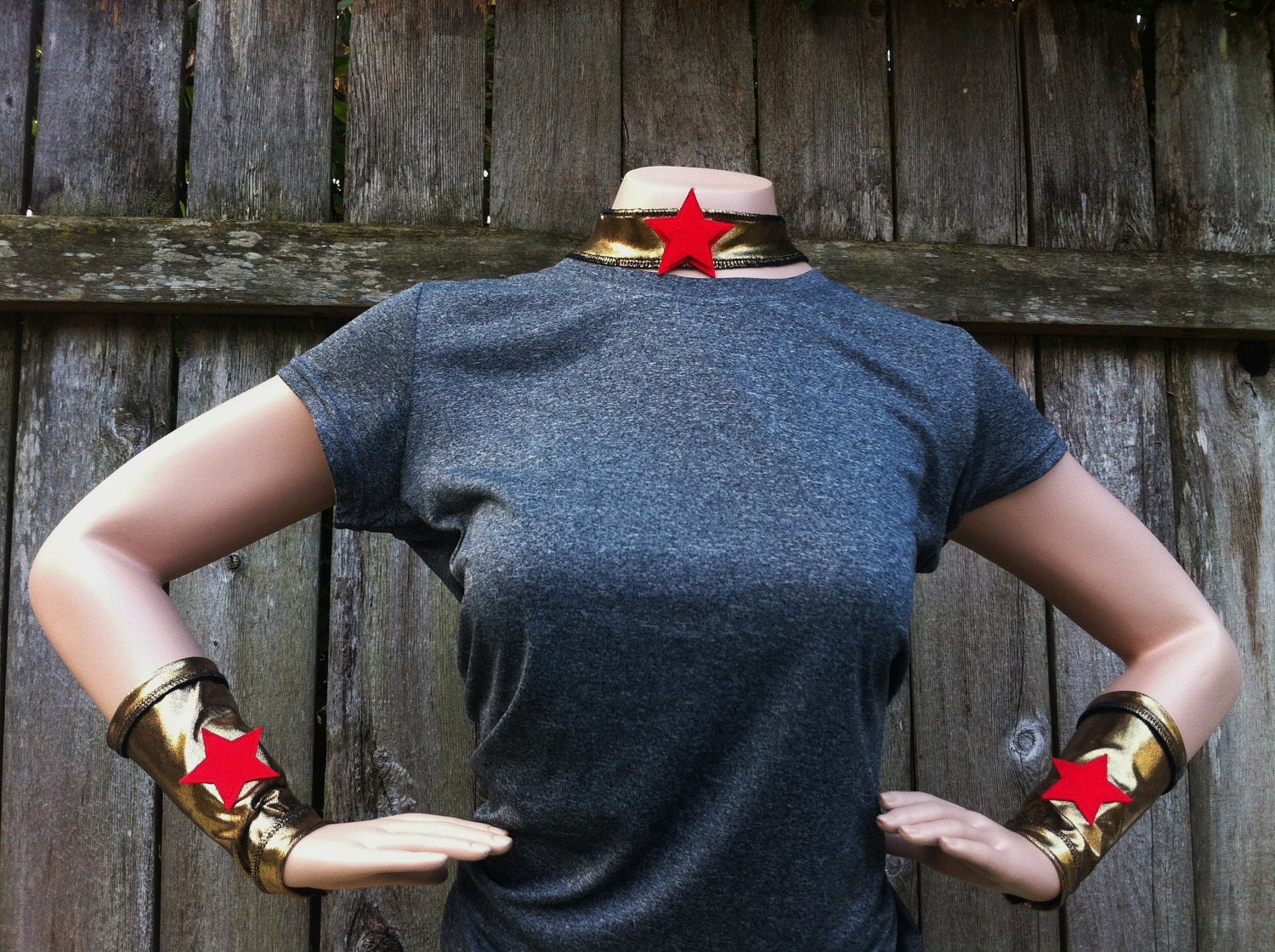 Wonder Woman inspired Race Costume Cuff Set for women who are super.