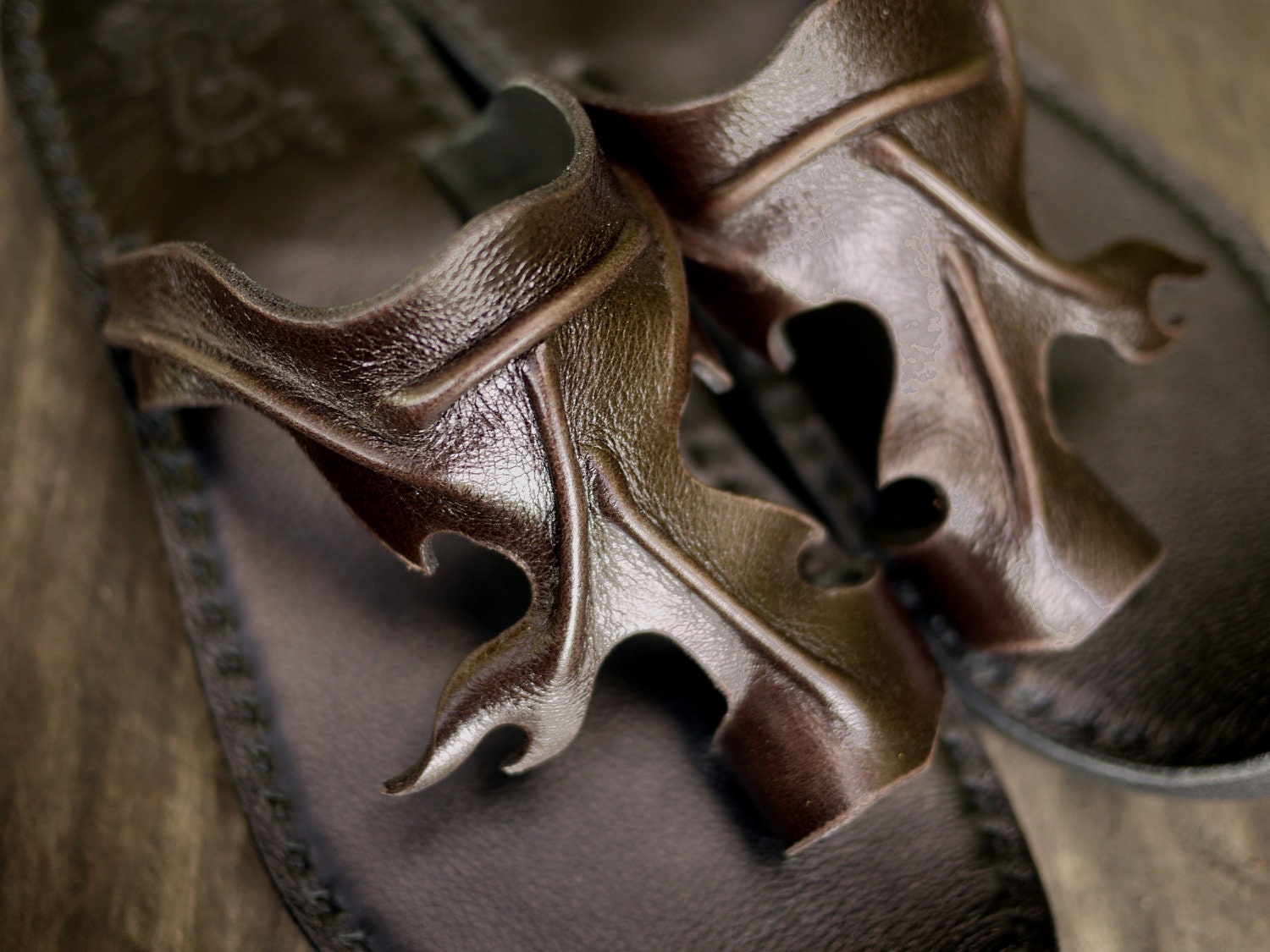 Leather Sandals-Stump