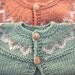 Hand Knitted Unisex Baby Cardigan Wool & Silk - Orange