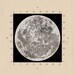 Scale Map of the moon Astronomy Print Recovered Vintage Image to Frame