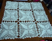 Green crochet table placemat centerpiece tablecloth large coaster handmade