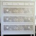 Painted Distressed Chic Dresser with Roses and French Blue Paper