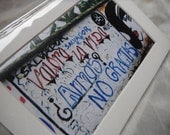Guns No Thanks Graffiti - Guatemala - Matted 4x6 Photo Print