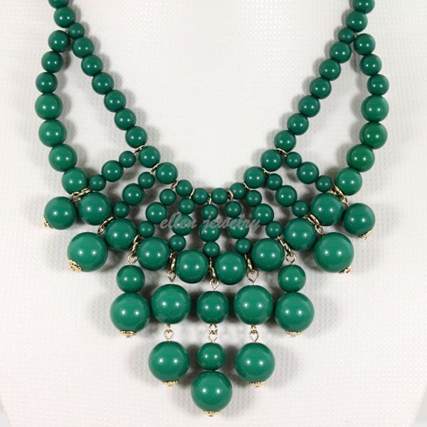 NEW handmade bubble necklace olive green Bubble Necklace,olive green Cluster Necklace,bib necklace Statement Neckalce (FN0529)