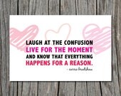 Carrie Bradshaw, Sex and the City, Live for the Moment, Printable Greeting Card