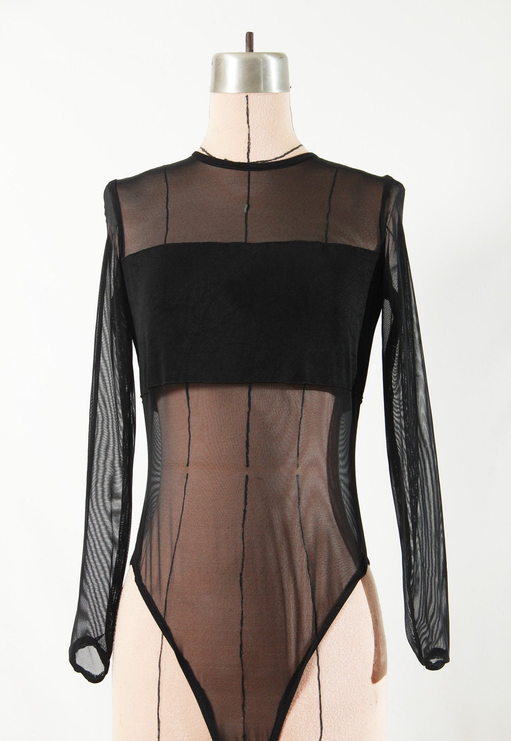 Black Mesh Leotard