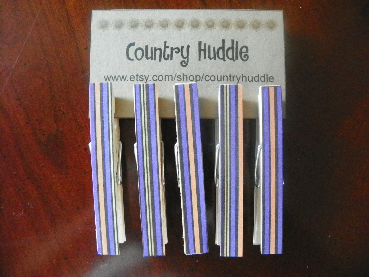 clothespins halloween Stripe set of 5