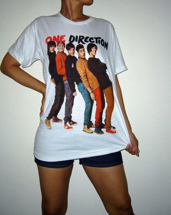One Direction British-Irish Boy Band Screen Printed UniSex Top T-Shirt Tunic