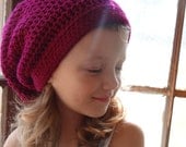 Crochet Slouchy Slouch Beanie Hat - Custom Colors - Newborn Baby Infant Toddler Child Kids Children Youth Girls Boys - Accessories
