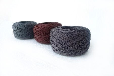 3 balls of Linen Yarn, linen thread, grey, dark grey, antracit, brown - SuppliesForHandmade 3 balls of Linen Yarn, linen thread, grey, dark grey, antracit, brown - SuppliesForHandmade