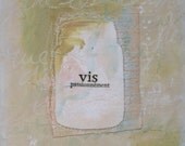 Le pot de peu de mots - Des mots dans mes pots Shabby Chic Mixed Media art