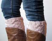 Made to Order Luxury Knitted Boot Cuffs - Hand Knit Boot Topper with Braided Design