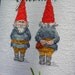 Gnome cross stitch needlecraft art