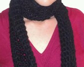 Infinity Scarf Cowl in Midnight Black Super Soft Warm Loop Scarf Circle Scarf Neckwarmer Women Teens Luxurious Stylish