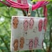 Wood Tile Beach Summer Flip Flops, Pink, Orange and White