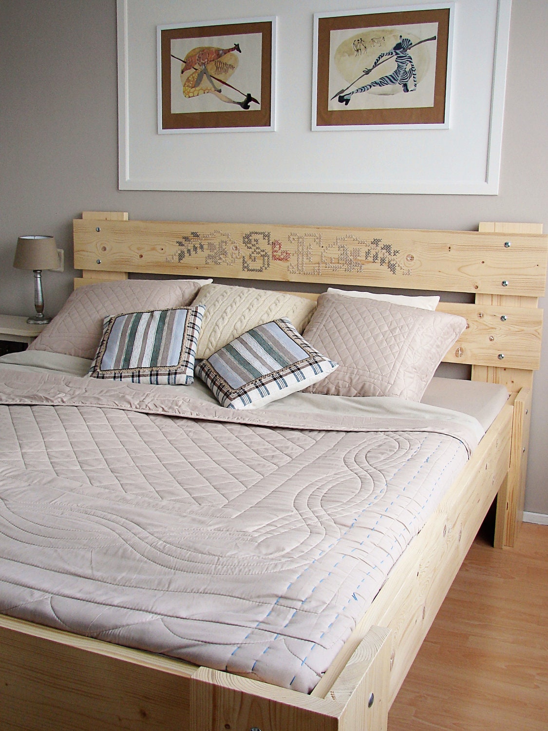 Bed Headboard Cross Stitch Embroidery MADE TO ORDER