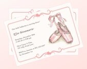 4 x 6 Inch Ballet Themed Birthday Party Invite with 2 x 2 inch Tags and/or Cupcake Toppers - DIY Party Printables - Digital Download Il_170x135